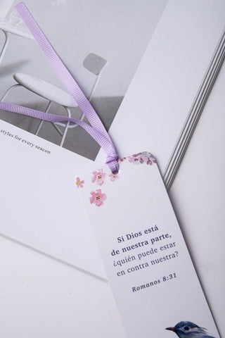 Image of Marcador de Libro con Ribbon Si Dios está de Nuestra Parte