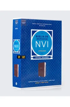 Image of Biblia NVI de Estudio Letra Grande Café Símil Piel con Índice