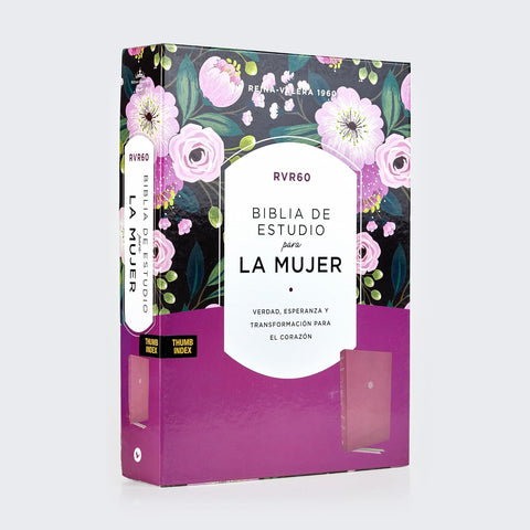 Image of Biblia RVR 1960 de Estudio para la Mujer  Piel Orquídea Con índice Interior a Color Comfort Print
