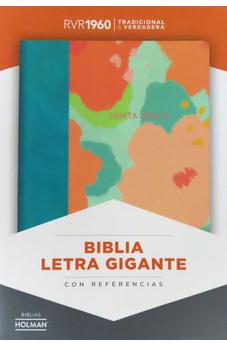 Biblia RVR 1960 Letra Gigante Floral Símil Piel Con Índice