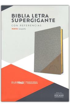 Image of Biblia RVR 1960 Súper Gigante Gris Símil Piel