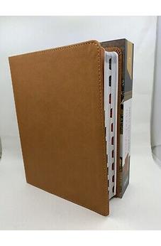 Biblia RVR 1960 Ilustrada de la Tierra Santa Marrón Símil Piel con Índice