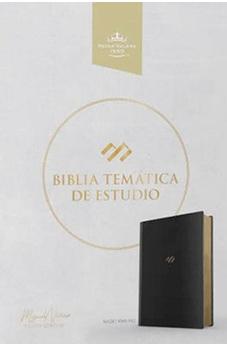 Biblia RVR 1960 de Estudio Temática Miguel Nuñez Símil Piel Negro