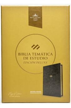 Image of Biblia RVR 1960 de Estudio Temática Nuñez Negro Piel Genuina Deluxe