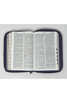 Image of Biblia RVR 1960 Letra Grande Tamaño Manual Lila con Cierre con Índice