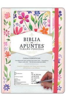 Biblia RVR 1960 de Apuntes Tamaño Manual Floreada Tela Impresa