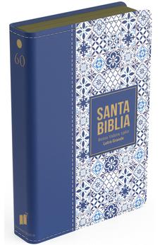 Image of Biblia RVR 1960 Letra Grande Tamaño Manual Símil Piel Azul Claro