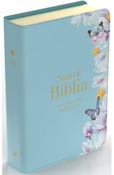 Biblia RVR 1960 Letra Súper Gigante Símil Piel Azul Clara
