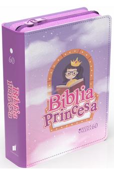 Biblia RVR 1960 Bolsillo para Niñas Princesa Vinilo con Cierre