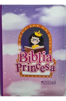 Biblia RVR 1960 Compacta para Niñas Princesa Vinilo con Cierre