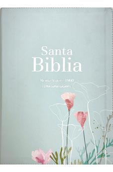 Biblia RVR 1960 Letra Grande Tamaño Manual Símil Piel Menta Fresca