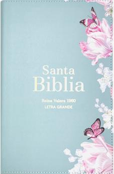 Image of Biblia RVR 1960 Letra Grande Tamaño Manual Símil Piel Salvia Claro
