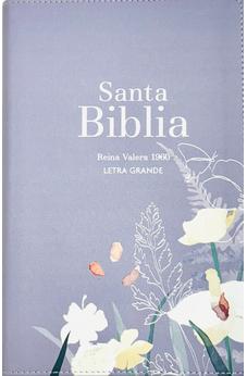 Biblia RVR 1960 Letra Grande Tamaño Manual Símil Piel Lavanda