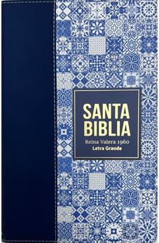 Image of Biblia RVR 1960 Letra Grande Tamaño Manual Símil Piel Azul Oscuro