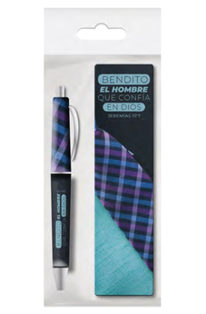 Pack Bolígrafo con Marcador de Libro Bendito el Hombre