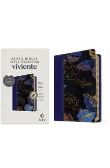 Biblia NTV Manual Letra Grande con Filament Símil Piel Azul Oscuro Índice Letra Roja