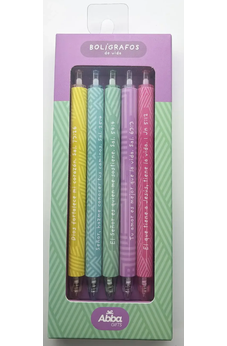 Pack 5 Bolígrafos en Caja de Vida