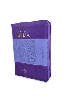 Image of Biblia RVR 1960 Compacta Duotono Lila Símil Piel con Índice y Cierre