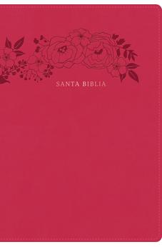 Biblia RVR 1960 Letra Súper Gigante Floral Símil Piel con Índice