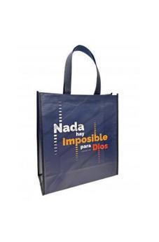 Bolsa Tote Bag Grande A Todo Color Nada es Imposible Para Dios