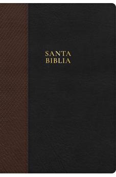 Biblia RVR 1960 Letra Súper Gigante Negro y Café Símil Piel con Índice