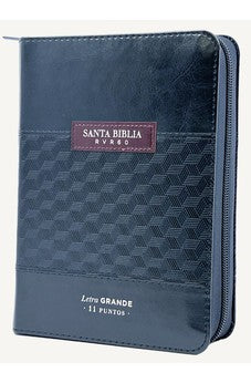 Biblia RVR 1960 Letra Grande Tamaño Manual Negro Negro Símil Piel