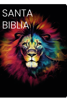Biblia RVR 1960 Compacta Letra Grande 11 puntos Símil Piel Negro León Colores