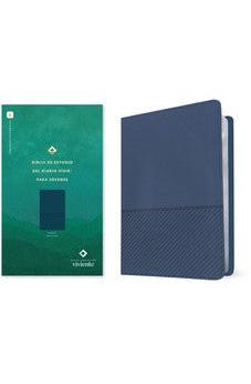 Biblia NTV de Estudio Diario Vivir para Jóvenes Azul Oscuro Símil Piel