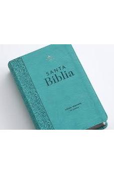 Biblia RVR 1960 Letra Gigante Turquesa Símil Piel