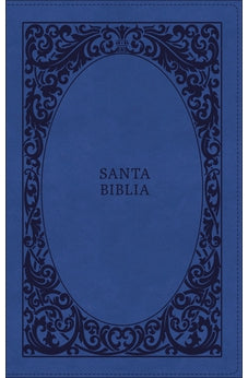 Biblia RVR 1960 Ultrafina Letra Grande Símil Piel Azul con Cierre