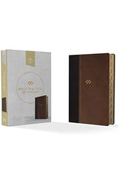 Image of Biblia RVR 1960 de Estudio Temática Miguel Nuñez Piel Marrón Oscuro Marrón con Índice
