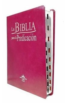 Biblia RVR 1960 para la Predicación Púrpura Canto Plateado con Índice