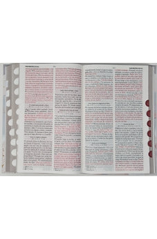 Image of Biblia RVR 1960 Letra Grande Tamaño Manual Tapa Flex Pastel Rama Flores con Índice