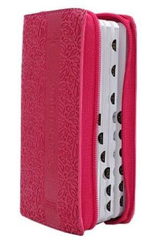 Image of Biblia RVR 1960 Agenda con Concordancia Tapa Pink Canto Plateado Índice Cierre
