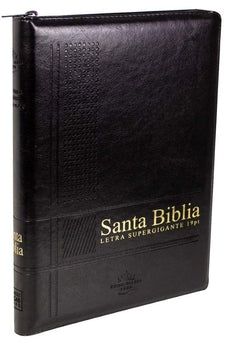 Image of Biblia RVR 1960 Letra Súper Gigante Palabras de Jesús en Rojo con ConcordanciaTapa Negra Canto Dorado Índice Cierre Guantes