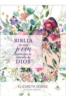 Image of Biblia RVR 1960 de Una Joven Conforme al Corazón de Dios Lujo Flores