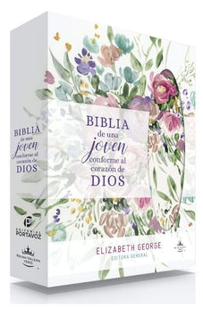 Image of Biblia RVR 1960 de Una Joven Conforme al Corazón de Dios Lujo Flores