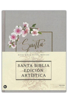 Image of Biblia NBLA Artística Tapa Dura Tela Canto con Diseño Letra Roja