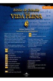 Biblia RVR 1960 Vida Plena Tapa Dura Negro Índice