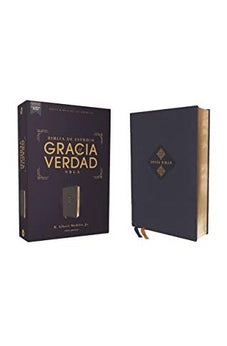 Image of Biblia NBLA de Estudio Gracia y Verdad Piel Azul Marino Interior a dos Colores con Índice