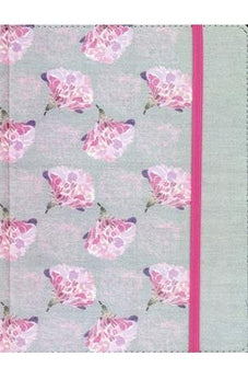 Image of Biblia RVR 1960 de Apuntes Gris y Floreado Tela Impresa