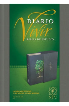 Biblia NTV de Estudio Diario Vivir Gris Tapa Dura de Tela