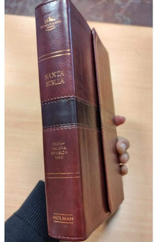 Image of Biblia RVR 1960 Letra Grande Tamaño Manual Marron Símil Piel y Solapa con Iman