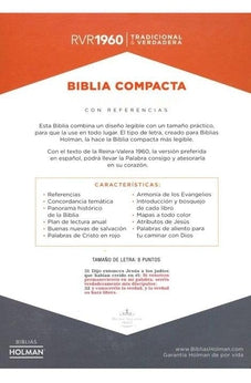 Image of Biblia RVR 1960 Compacta Marrón Símil Piel con Solapa con Iman