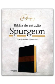 Image of Biblia RVR 1960 de Estudio Spurgeon Marrón Símil Piel Duo Tone