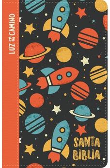 Biblia NVI Luz en Mi Camino Cohetes Multicolor Símil Piel