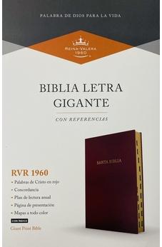 Biblia RVR 1960 Letra Gigante Piel Marrón con Índice