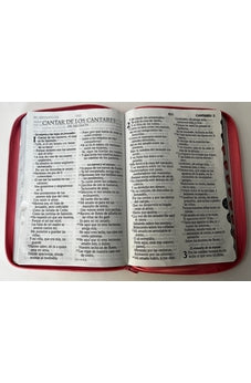 Image of Biblia RVR 1960 Letra Súper Gigante Rosa Blanco Turquesa con Cierre con Índice