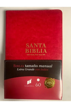 Image of Biblia RVR 1960 Letra Grande Tamaño Manual Rosa con Índice