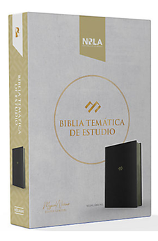 Biblia NBLA Temática de Estudio Nuñez Negro Símil Piel